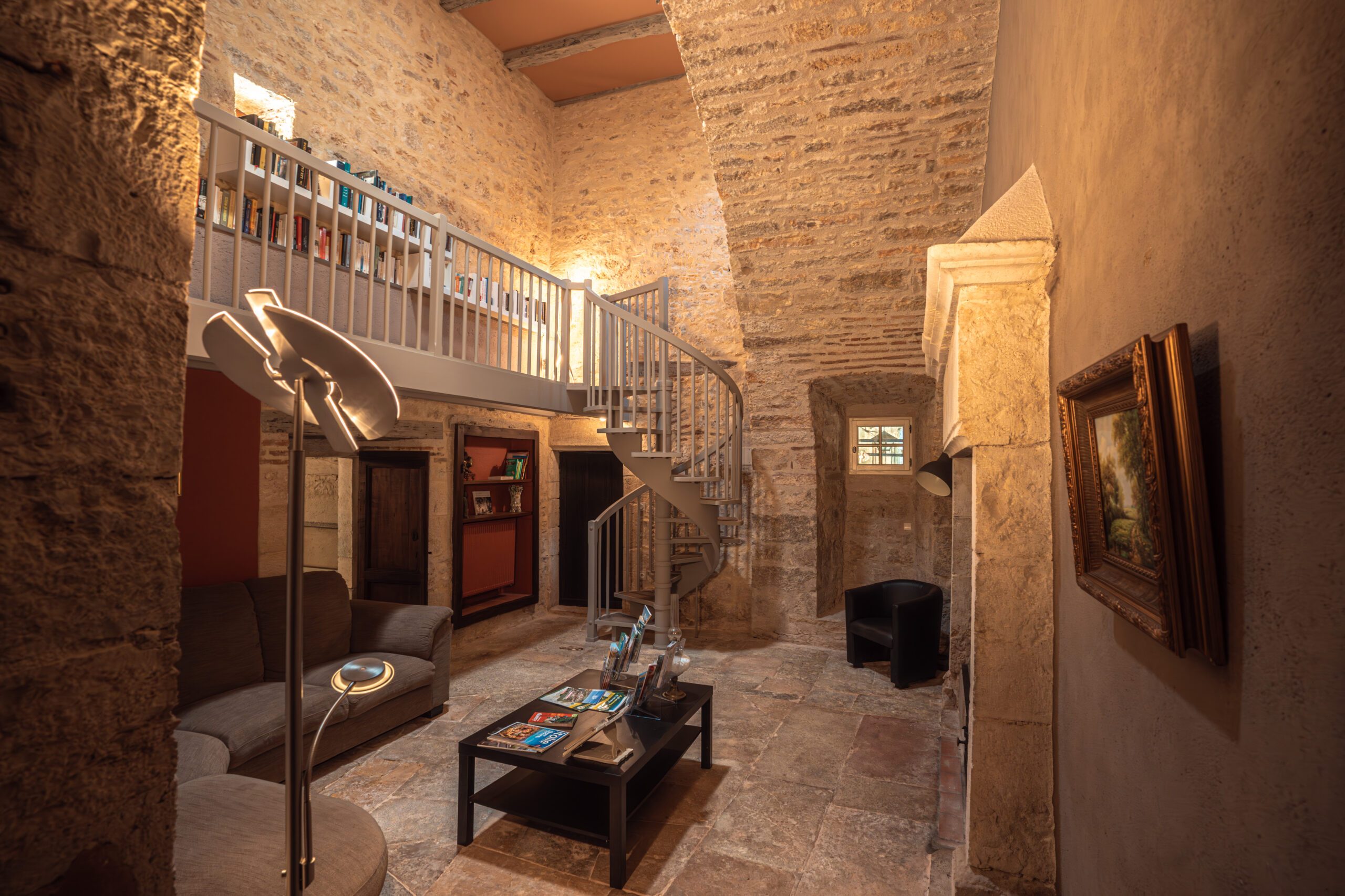 Salon bibliothèque - Chambre d'hôtes de charme - Cahors - Lot